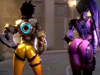 Overwatch est oversexxed tracer contre widowmaker fesses madness