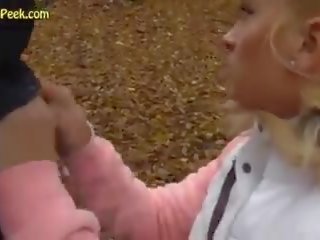 Cutest Teen Blonde Ever Public POV in Forest: Free xxx film c9