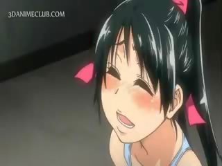 Anime desportivo meninas tendo incondicional adulto vídeo vid em o cacifo quarto