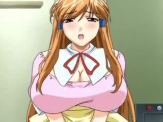 Gorgeous anime damsel gets pussy fingered