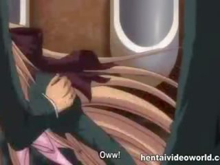 Tranny fucked in school toilet on hentai vid